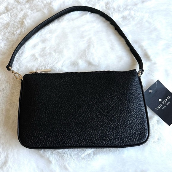 NEW Kate Spade bag crossbody black leather gold-tone hardware 2 straps NWT - Picture 8 of 8